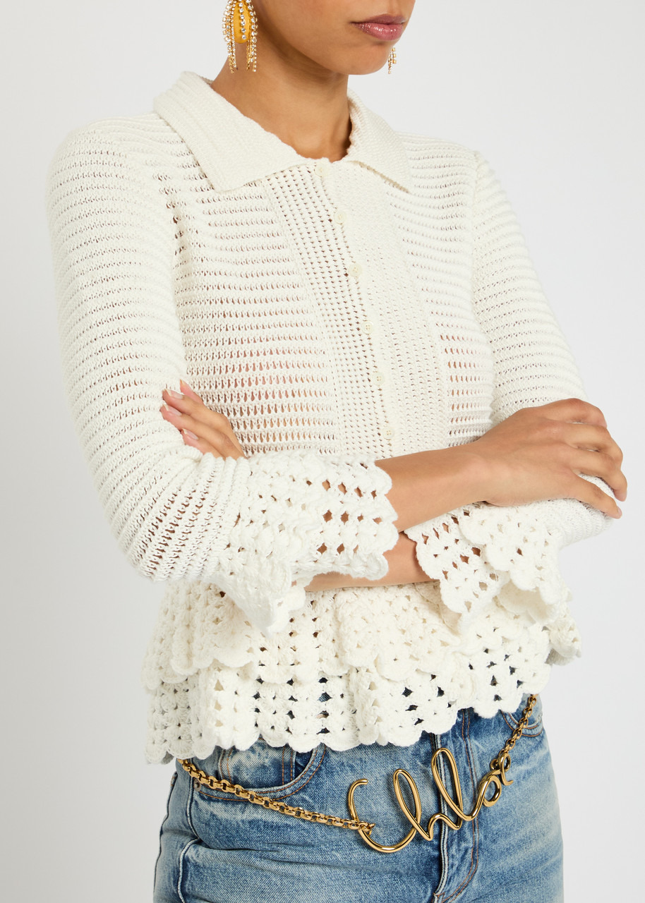 Chloe Frilled Crochet Blouse - 5