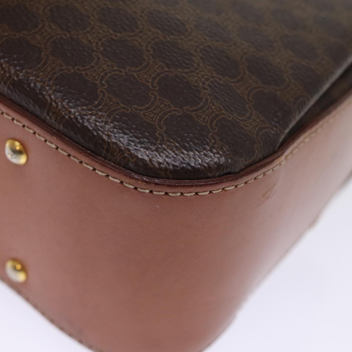 CELINE Macadam Canvas Hand Bag Pvc Brown - 13