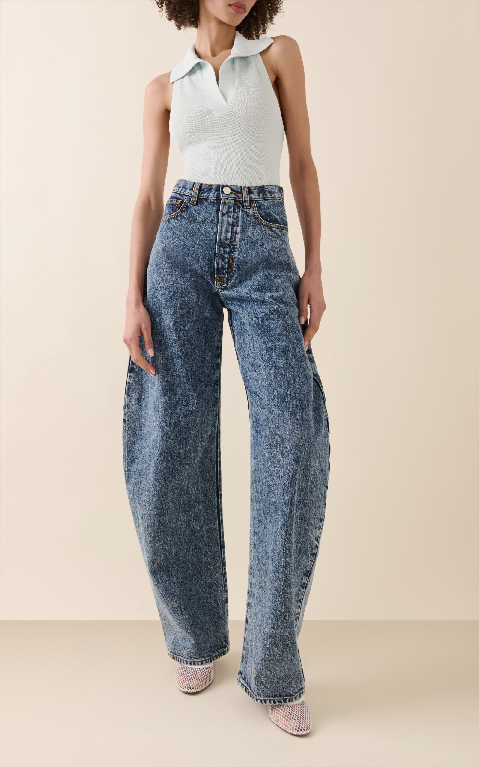 Rigid High-Rise Balloon Jeans medium wash - 2