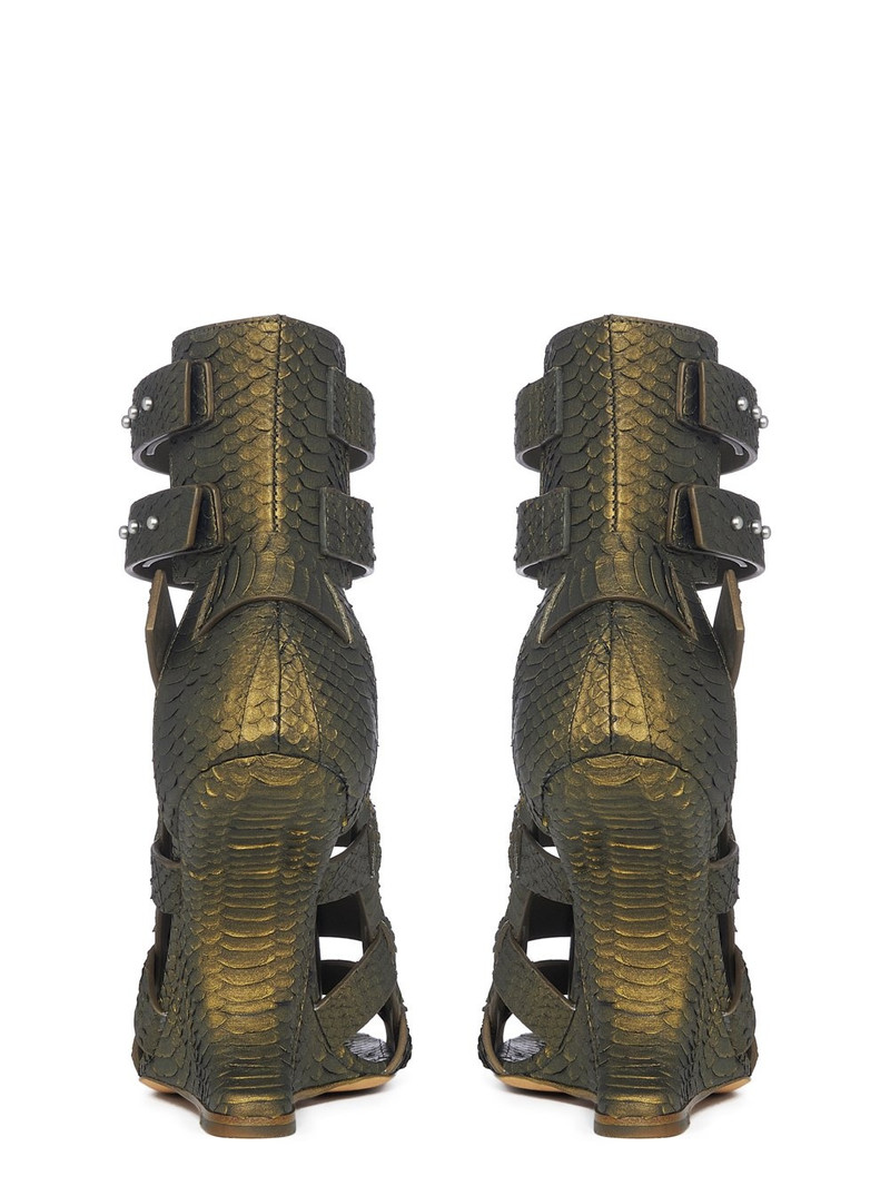 110mm crocodile embossed-effect leather sandals 4