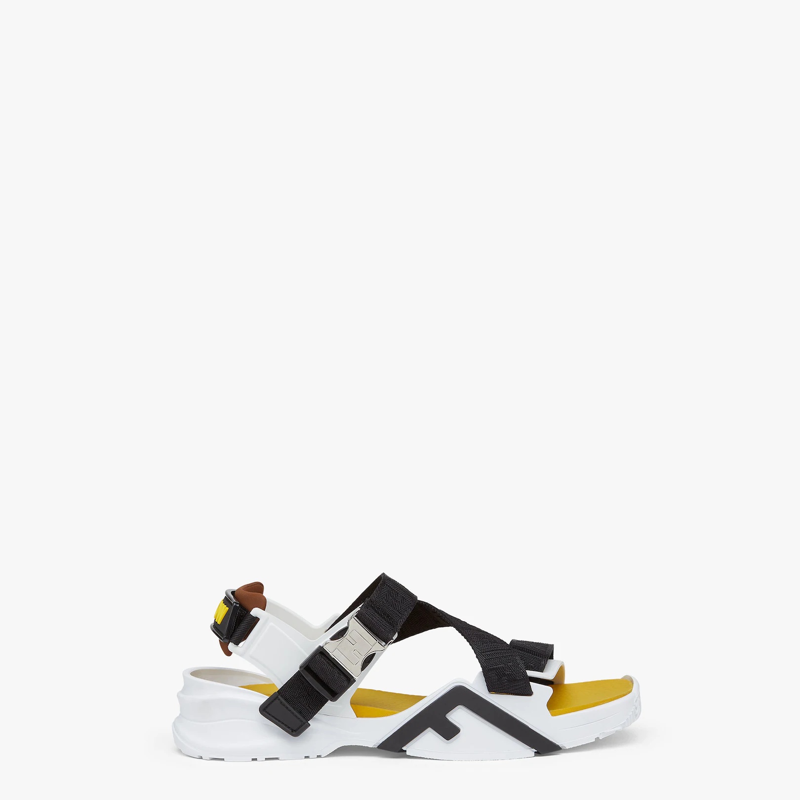 Black fabric sandals - 1