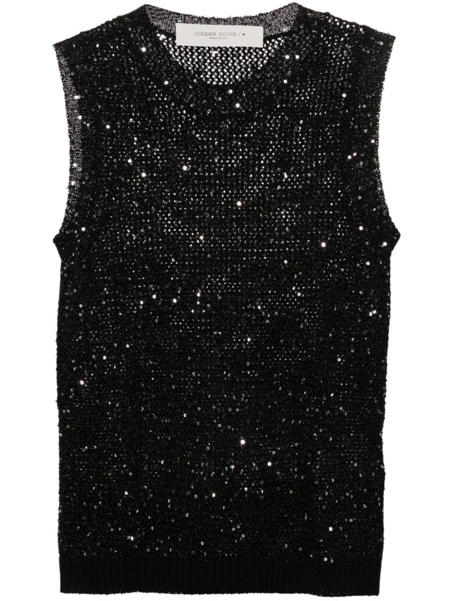 Golden Goose Sequined Knitted Vest - 1