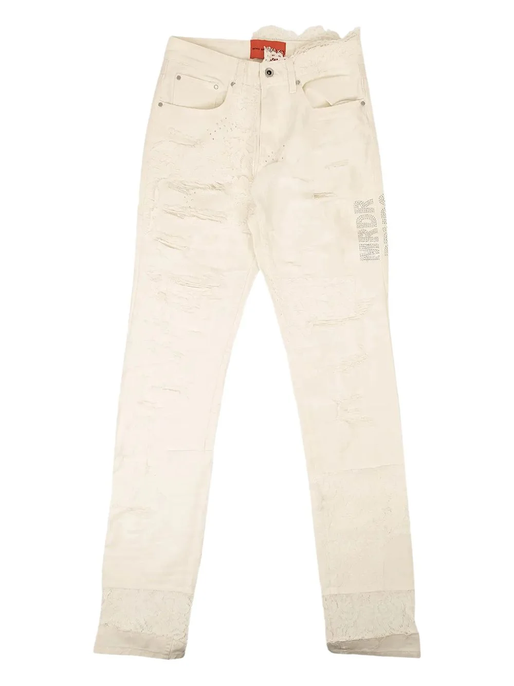 ripped five-pocket jeans - 1