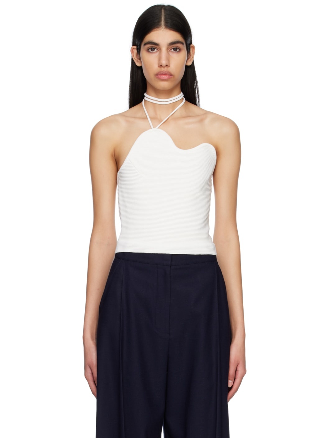 Off-White Curved Camisole - 1