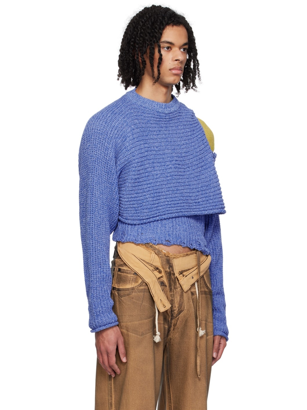 Blue Deconstructed Sweater - 2
