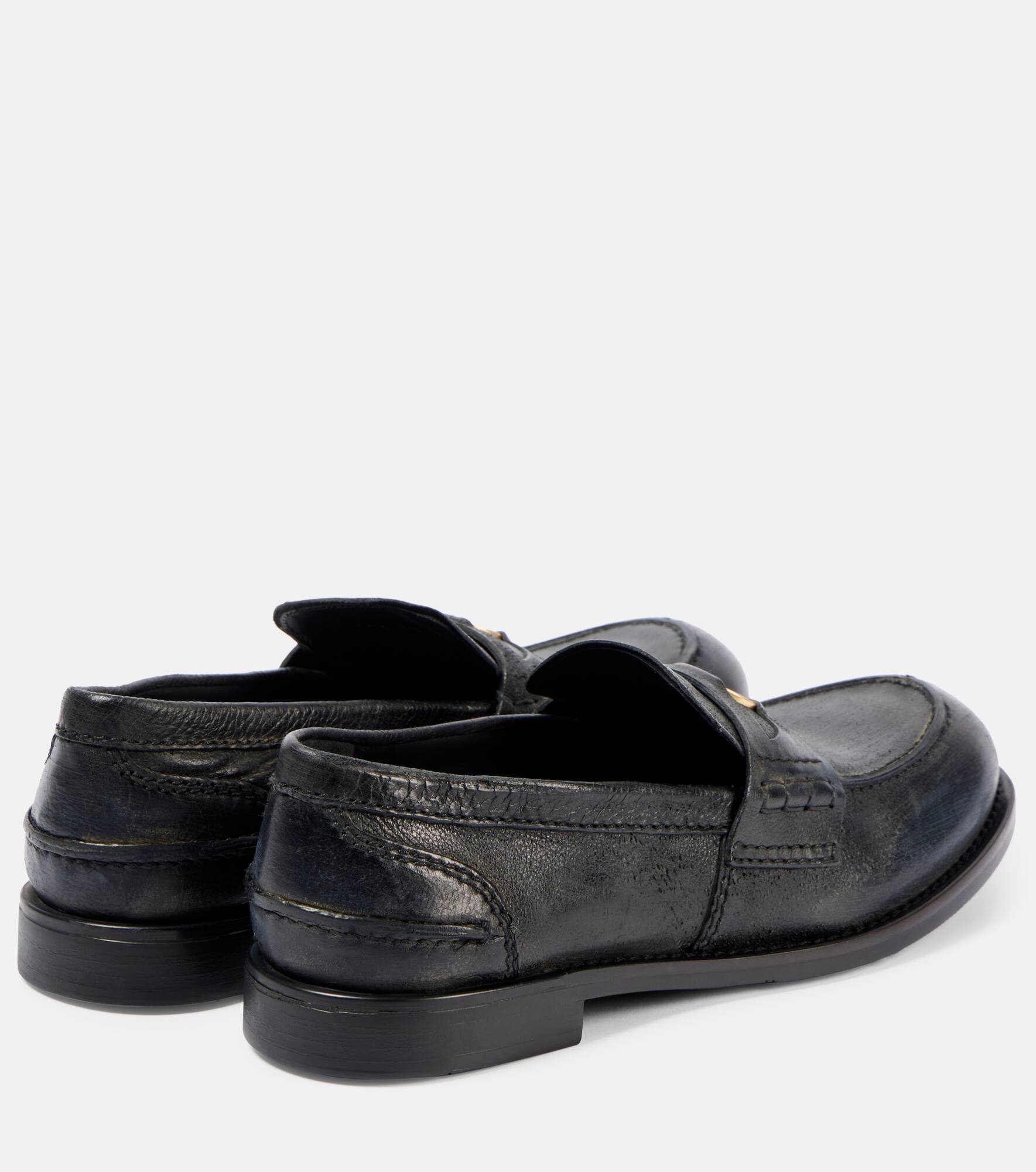 Leather penny loafers - 2
