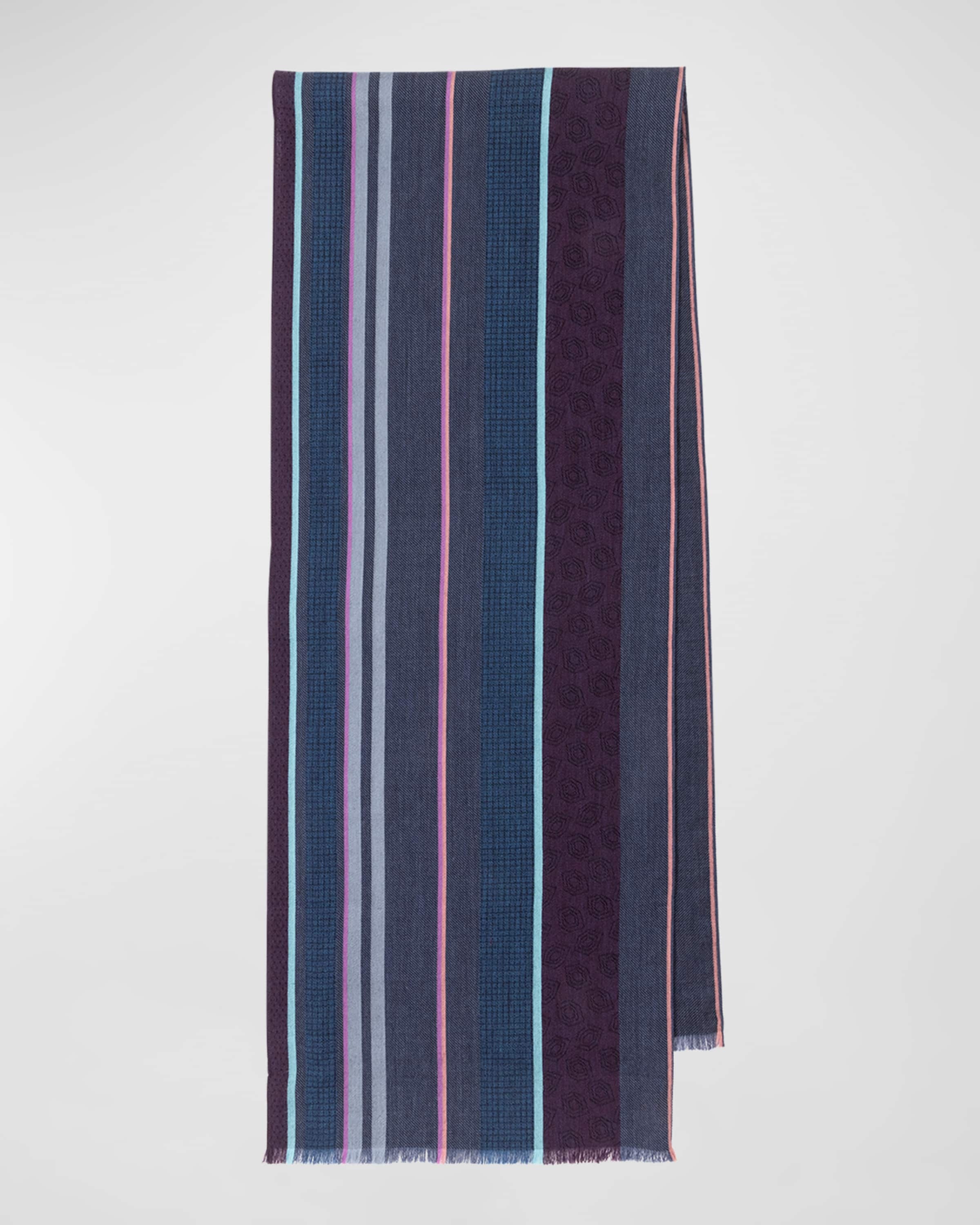 Men's Multi-Stripe Scarf - 1