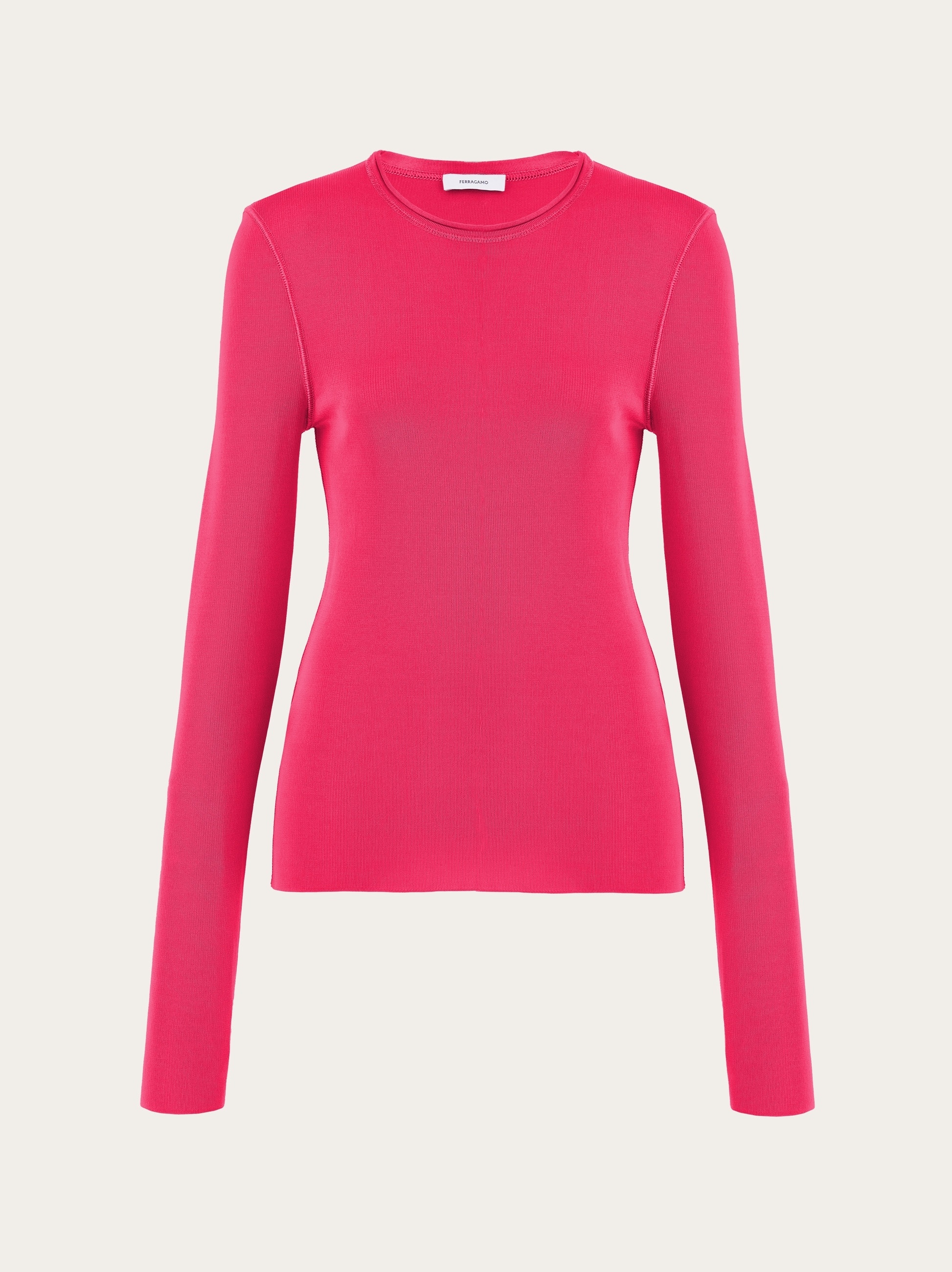 Long sleeved ribbed top - 1