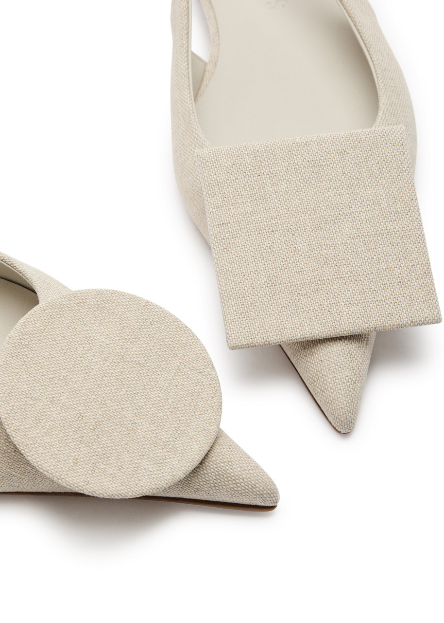 Les Slingbacks Duelo canvas slingback flats - 3