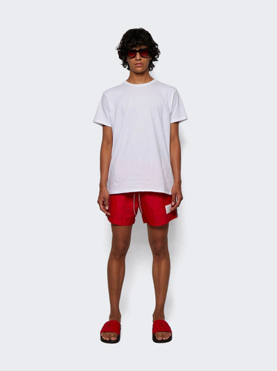 Thom Browne Drawcord Waist Solid Swim Trunks Red outlook