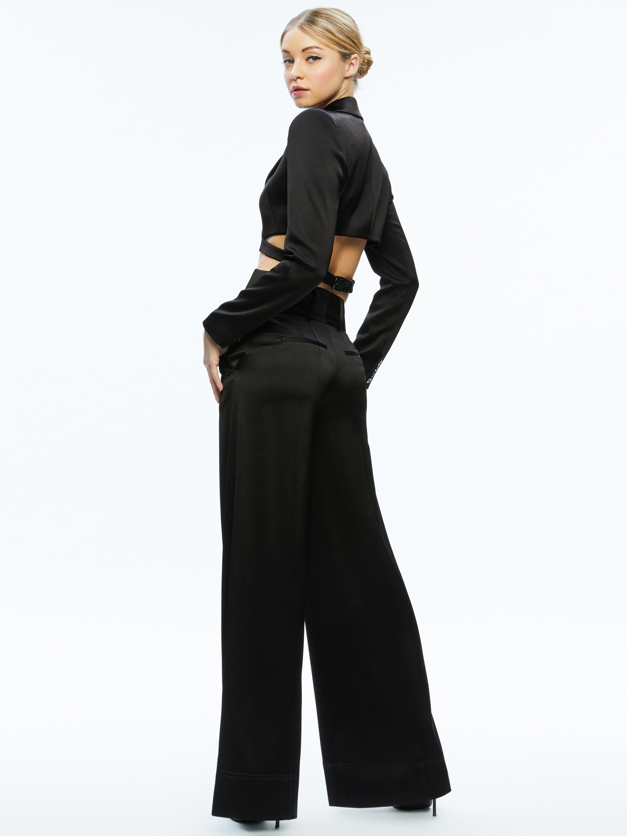 LEONE CROPPED WRAP BLAZER - 2