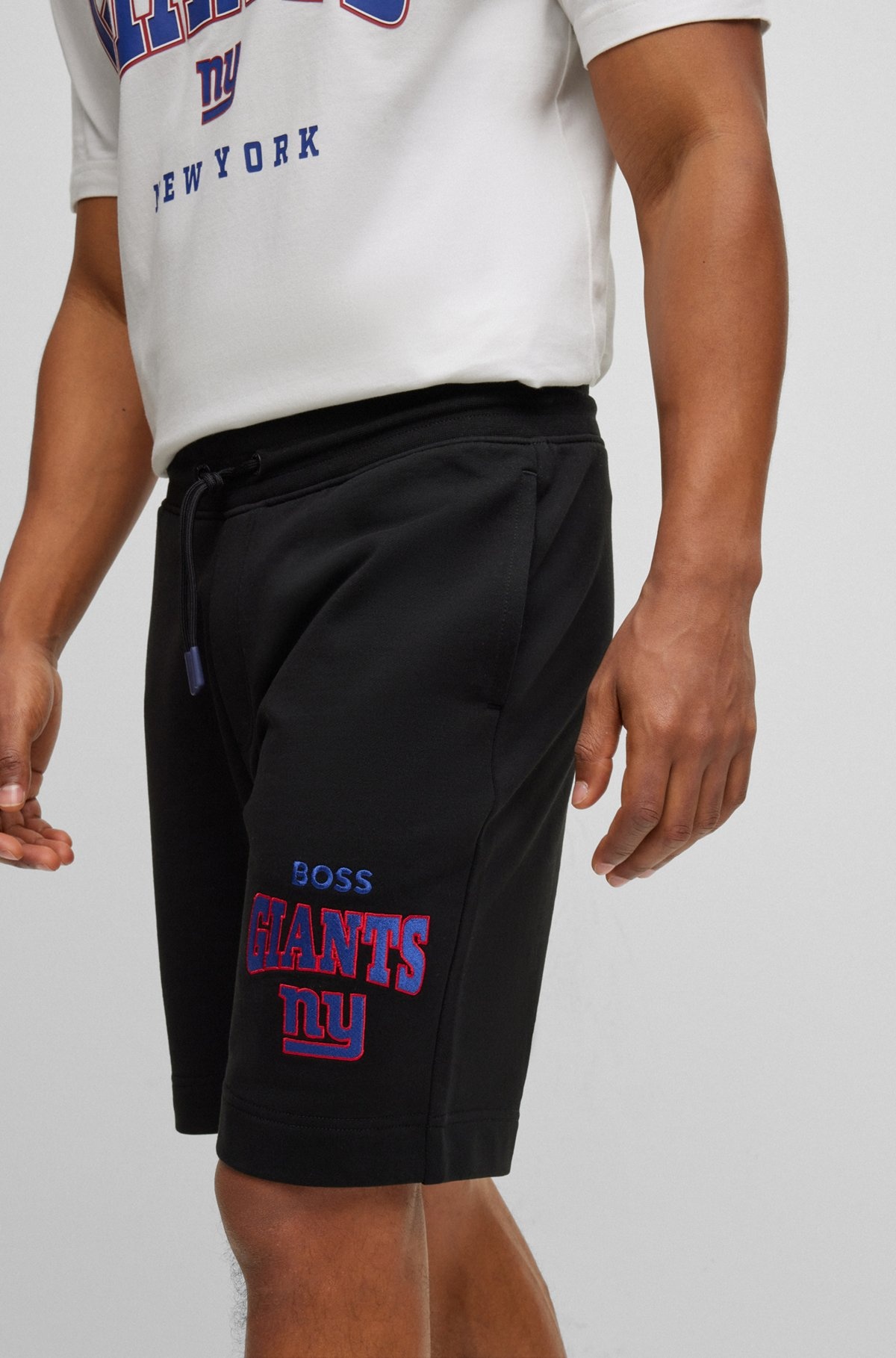 BOSS X NFL COTTON-TERRY SHORTS WITH COLLABORATIVE BRANDING - 3
