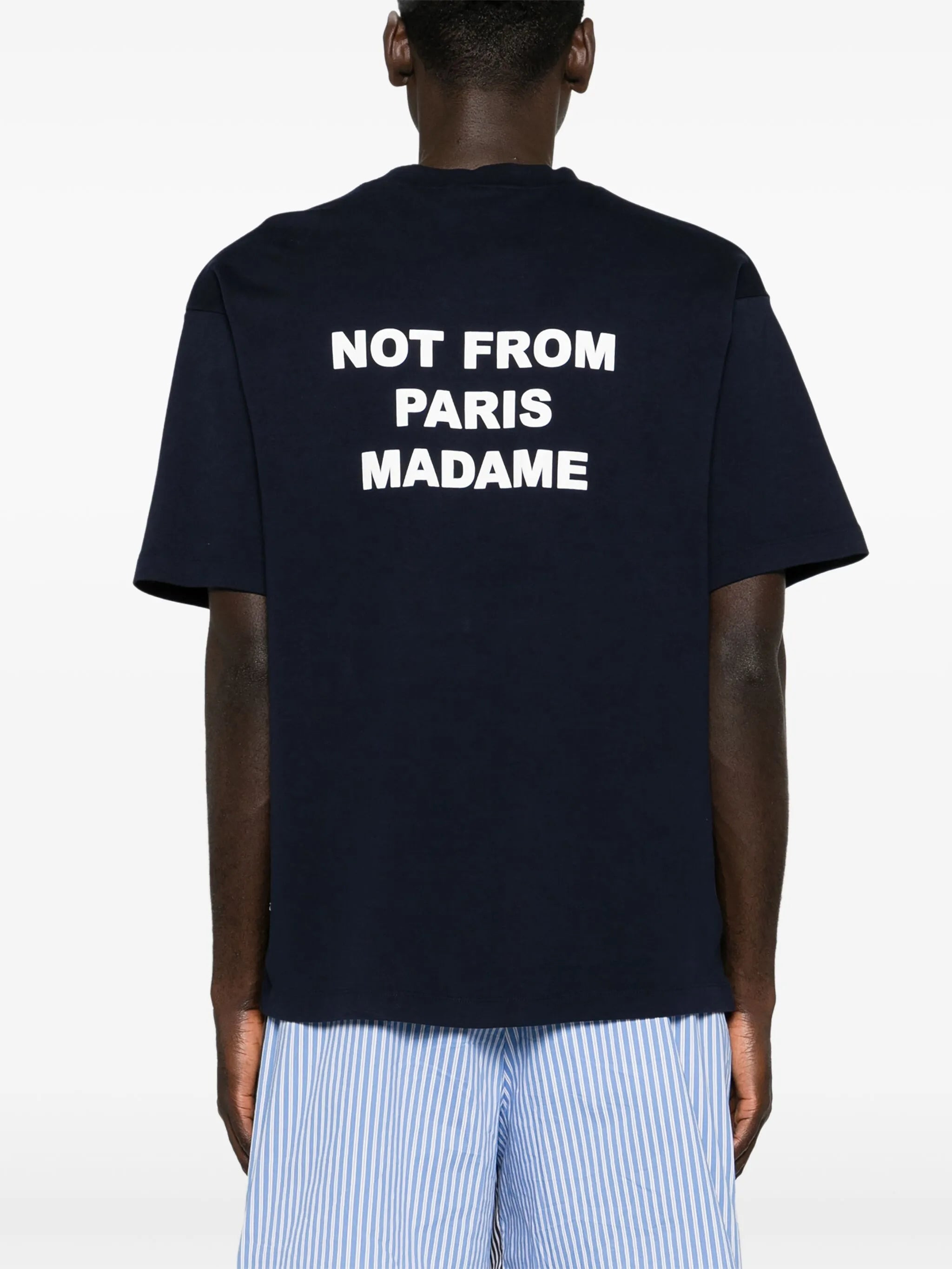 Drole De Monsieur Slogan-print Cotton T-shirt - 4