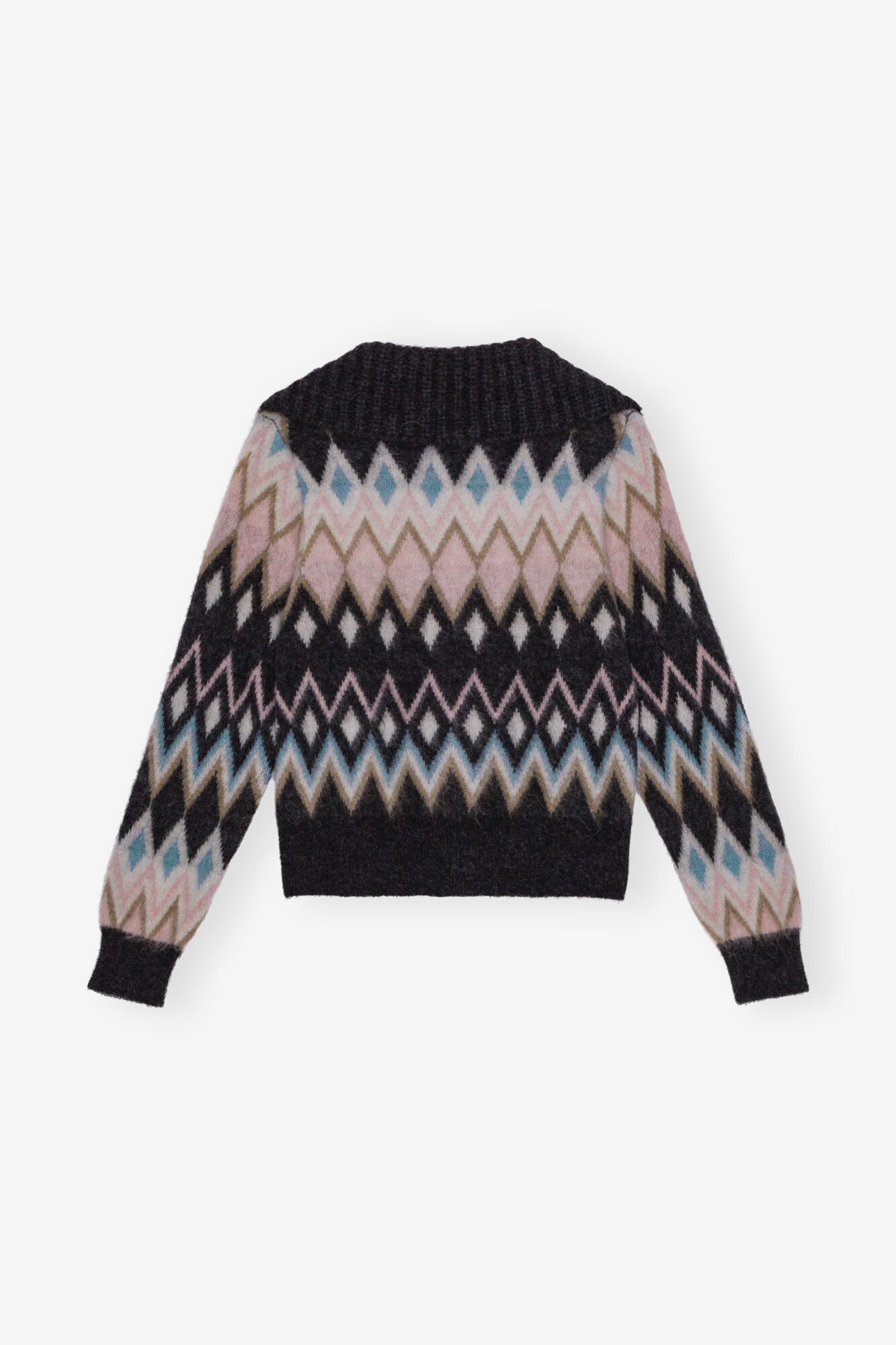 MULTICOLOR FINE BRUSHED ALPACA CARDIGAN - 6