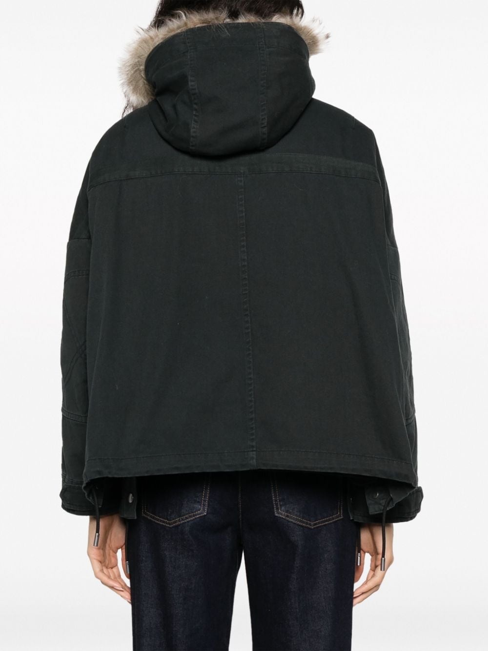 detachable-hood padded parka - 4