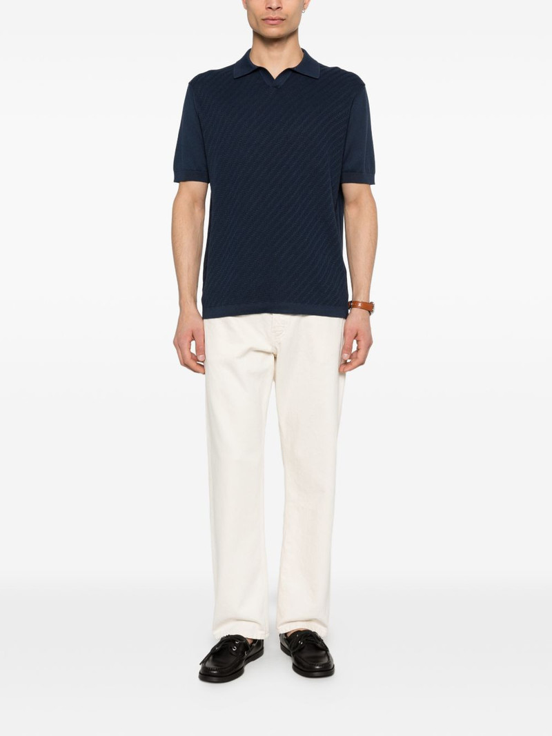 CORNELIANI textured polo shirt outlook