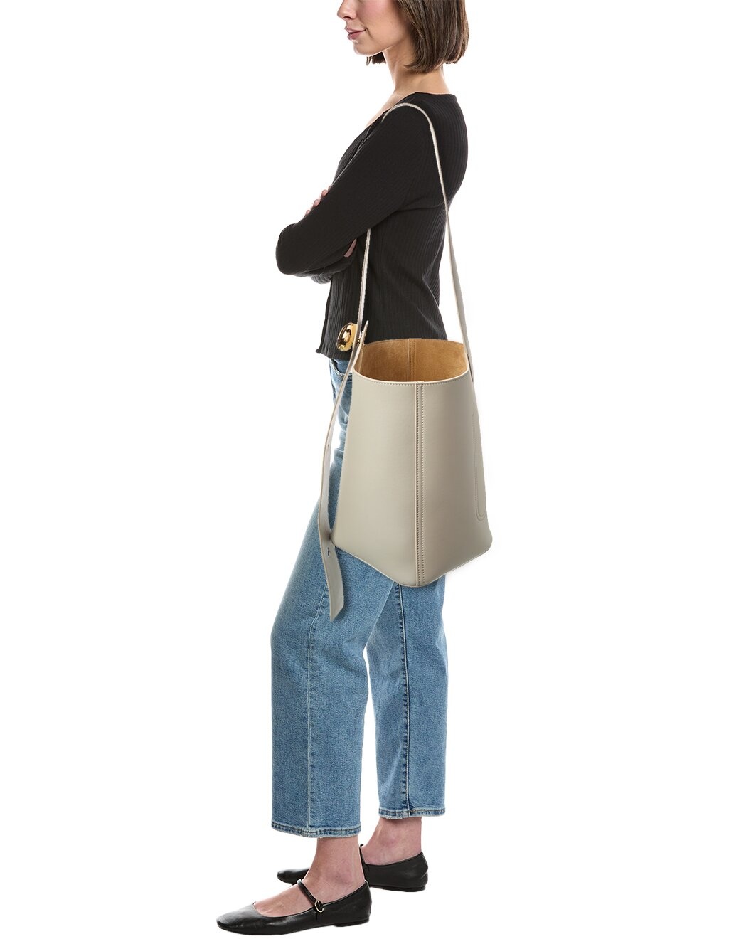Loewe Pebble Mini Leather Bucket Bag - 4