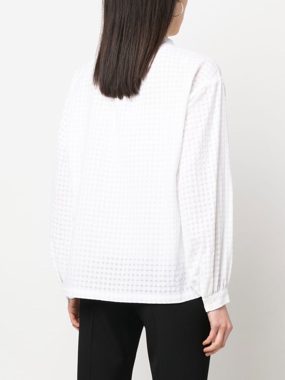 Flora tartan-check cotton blouse - 4