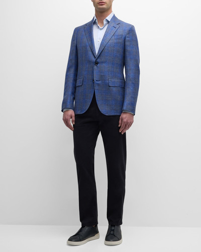 ZEGNA Men's Plaid Wool-Blend Sport Coat outlook