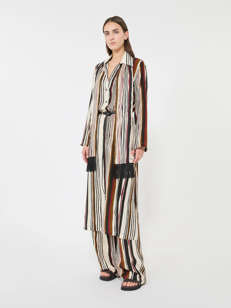 Max Mara VANESIO Printed silk kaftan dress - BRICK RED outlook