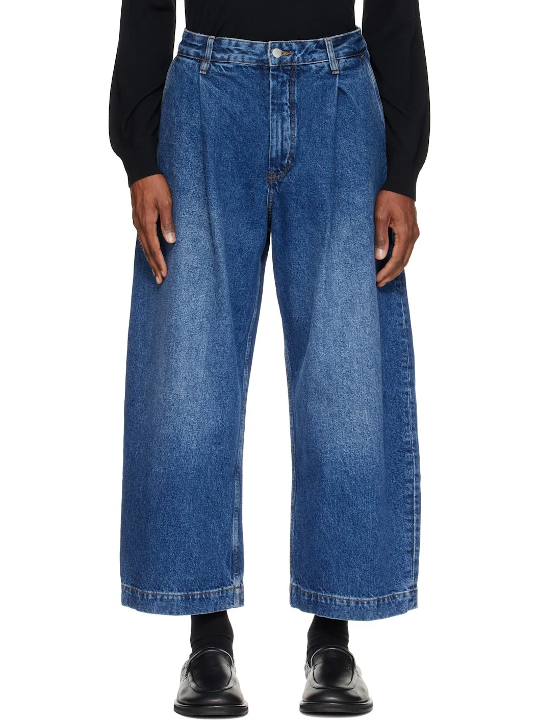 Blue Puch Wide Leg Jeans - 1
