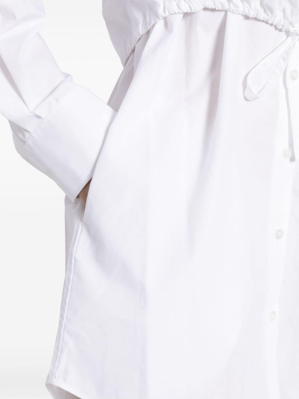 layered cotton shirtdress - 5