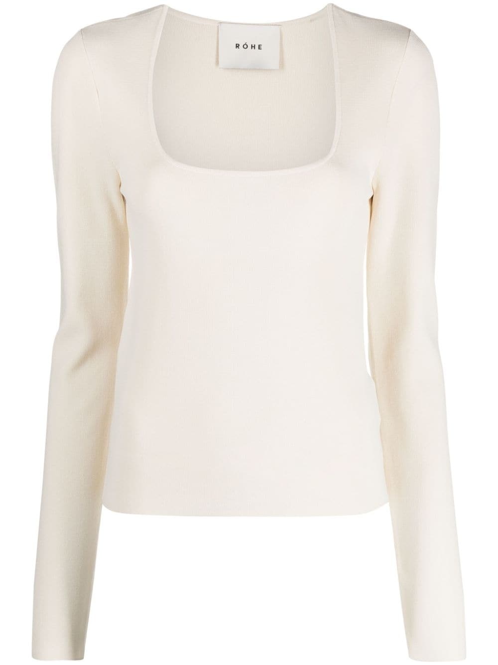 seamless square-neck jumper - 1