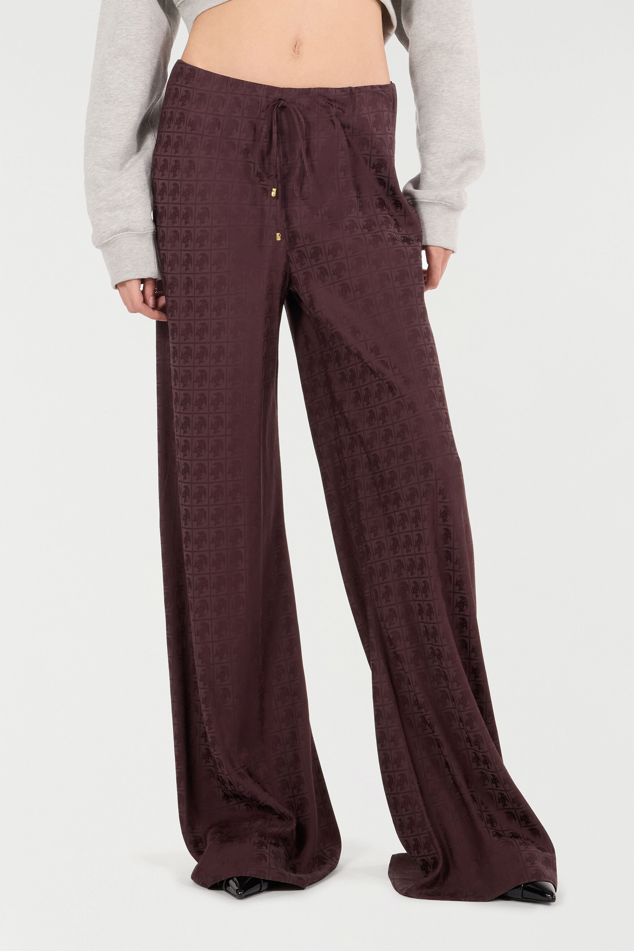 Loose Pants With Mirror Snake Monogram - 3