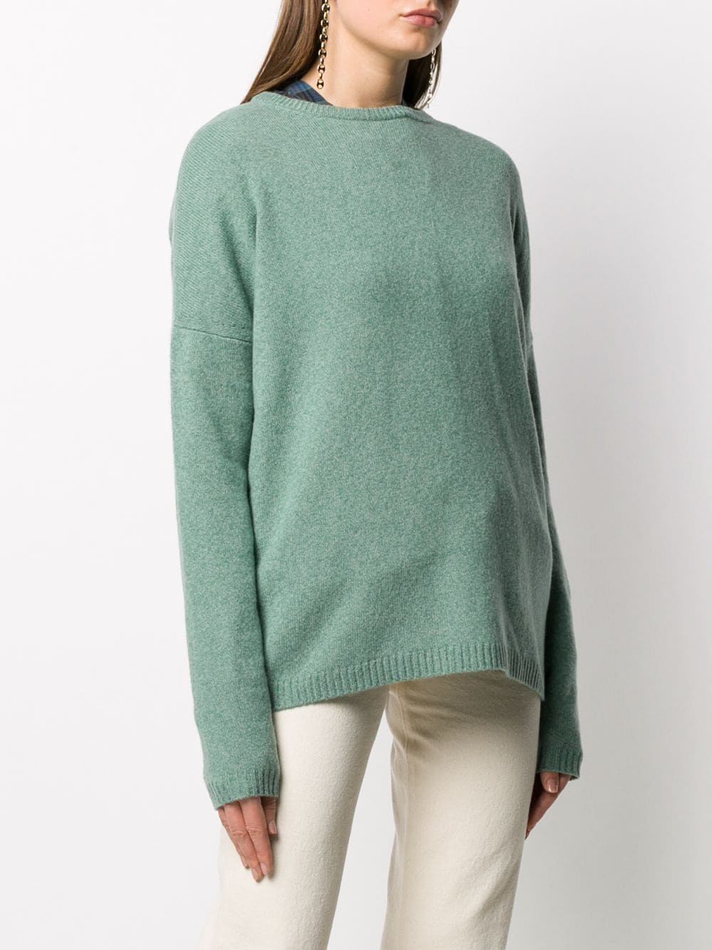 round neck wool jumper - 3