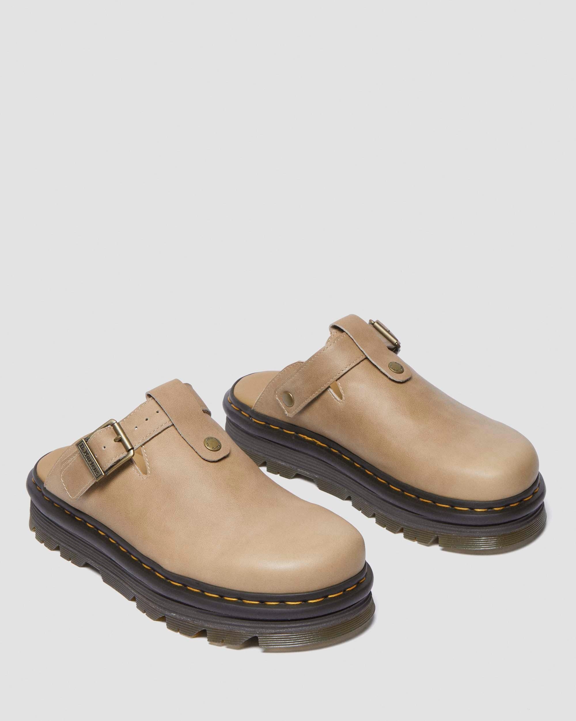 Zebzag Leather Slingback Platform Mules - 8