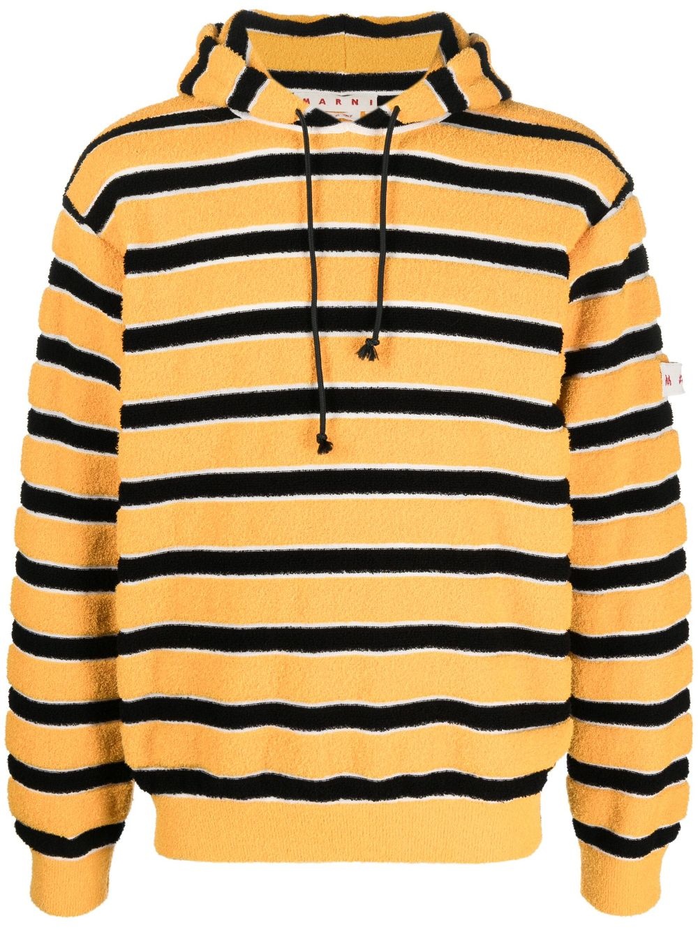 terry-cloth striped hoodie - 1