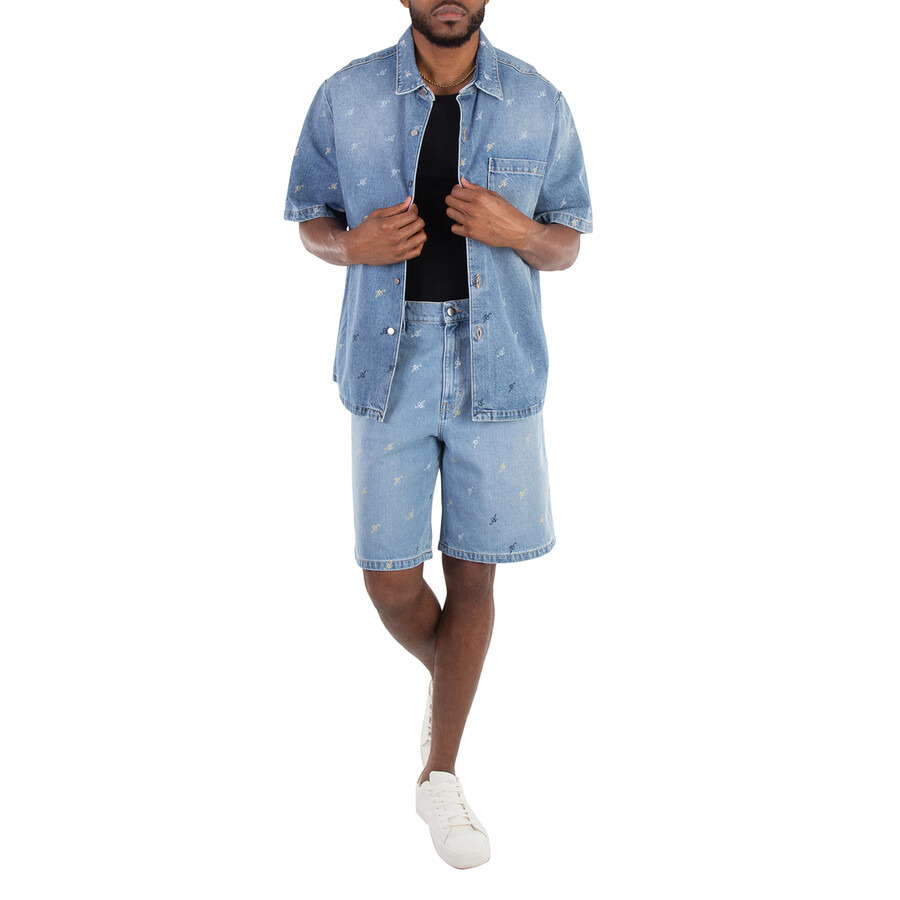 Axel Arigato Miles Logo Print Denim Shorts - 3