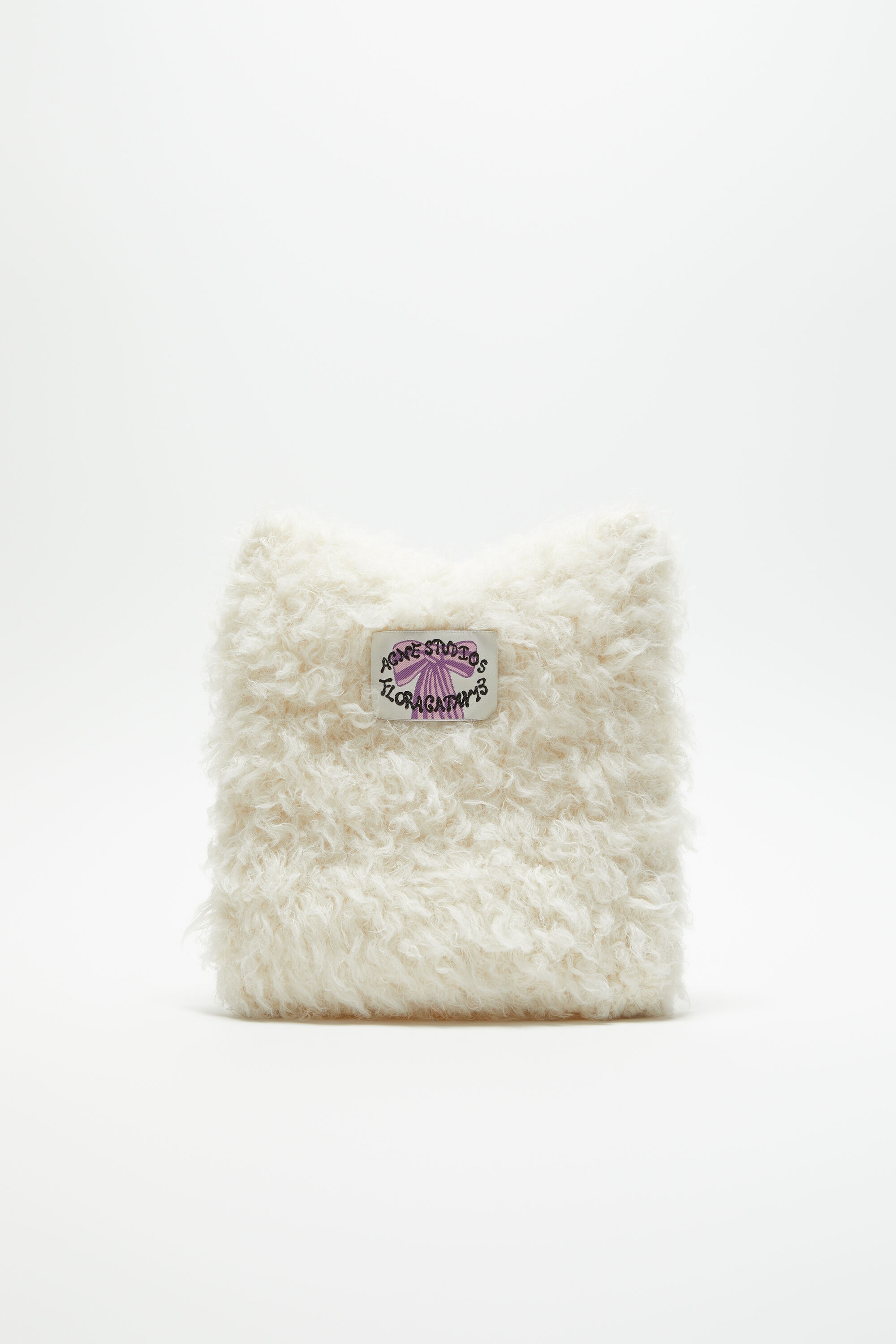 Fluffy square beanie - White - 1