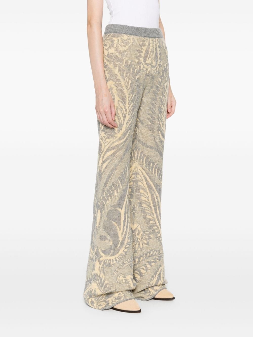 patterned-intarsia trousers - 3