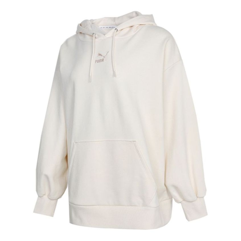 (WMNS) PUMA Classics Oversized Hoodie 'White' 532283-99 - 1