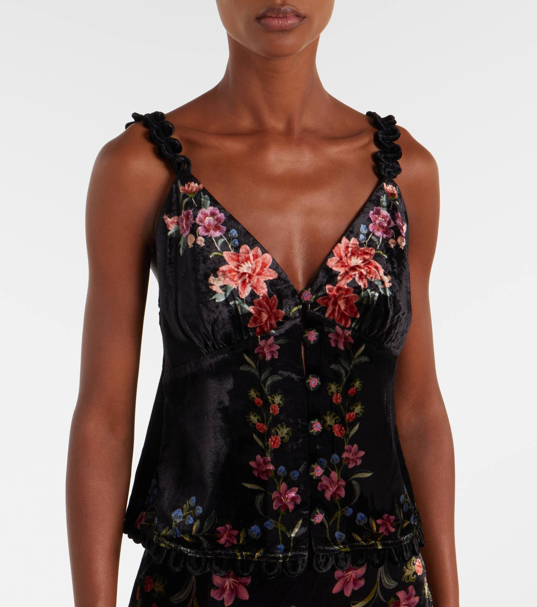 Floral velvet top - 5