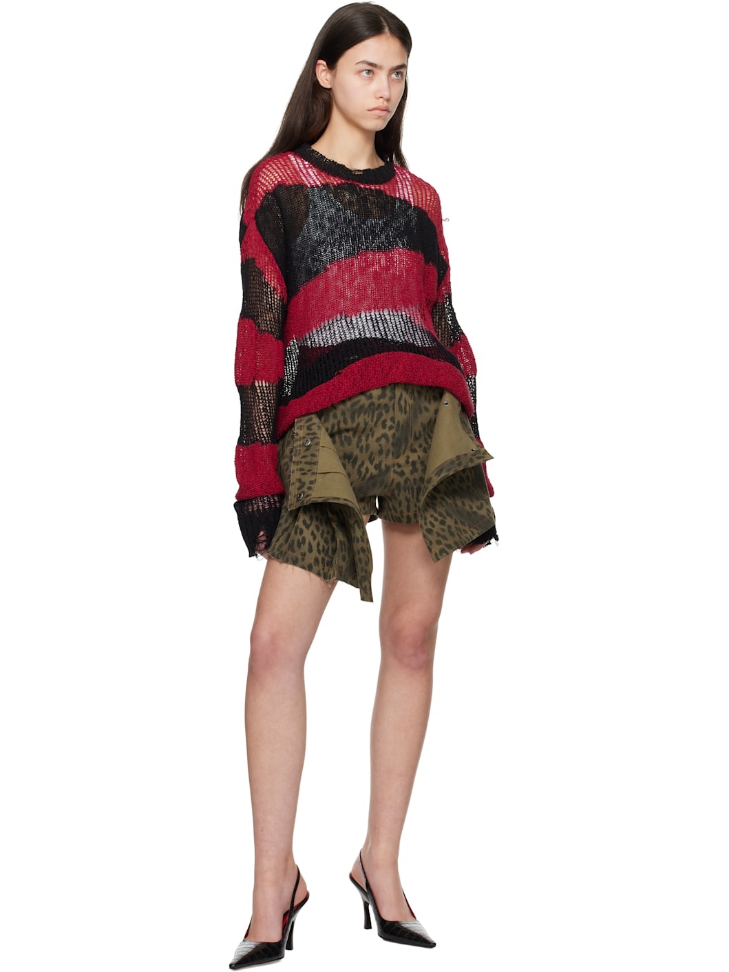 Khaki Leopard Wrap Skort - 4