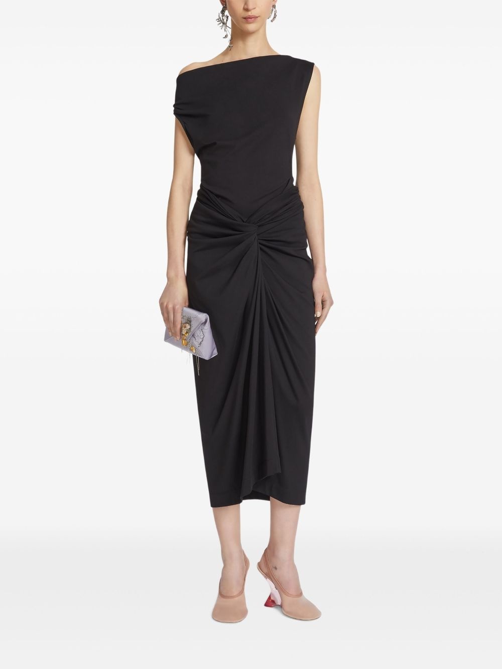 off-shoulder jersey top - 2