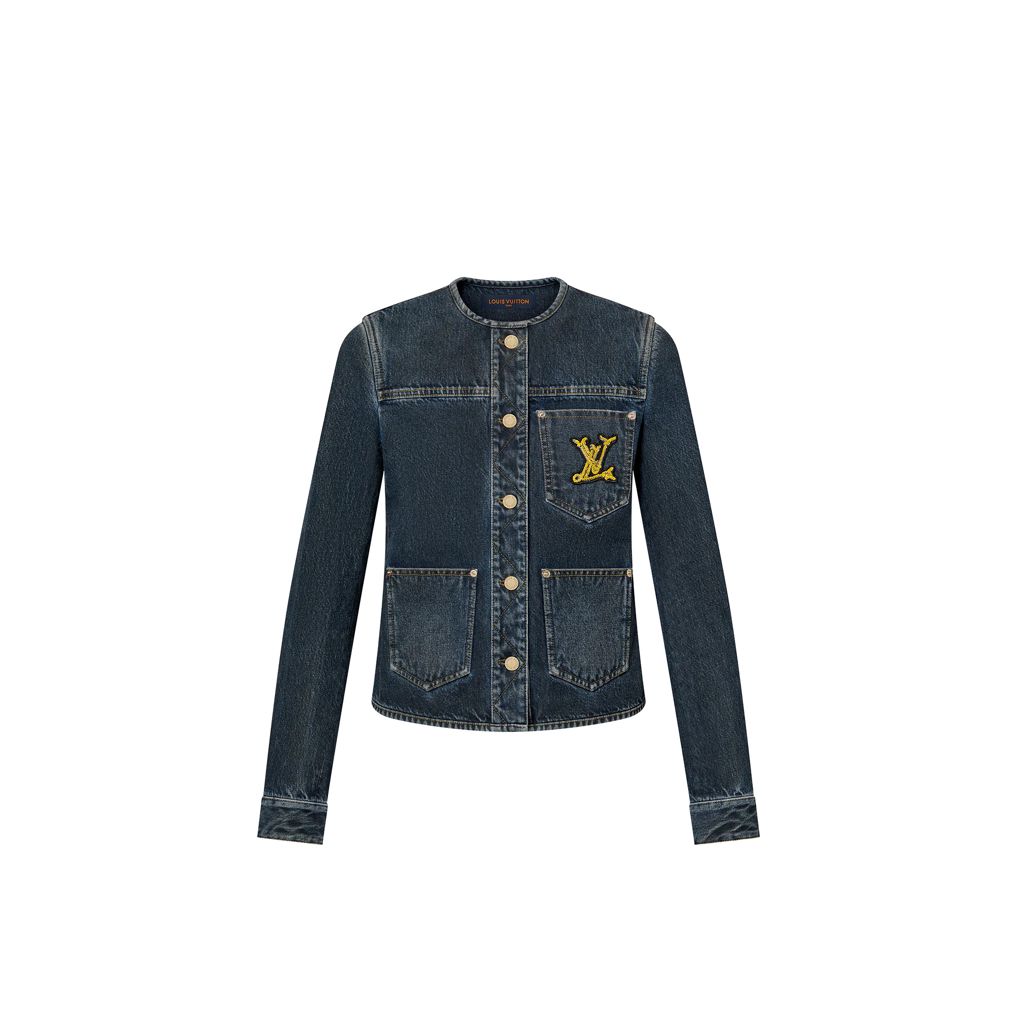 Nautical LV Patch Denim Jacket - 1