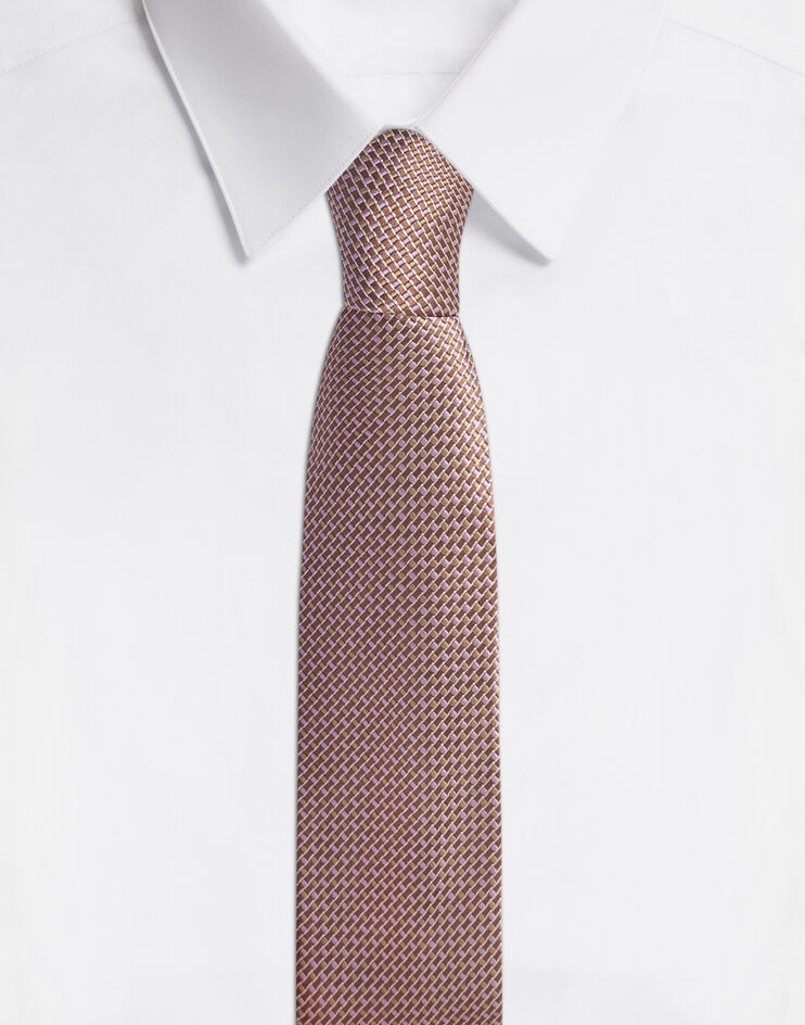 6cm blade tie in silk jacquard - 1