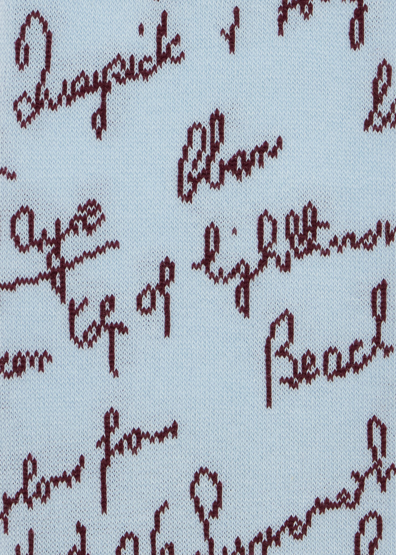 Blue 'Handwriting' Socks 3