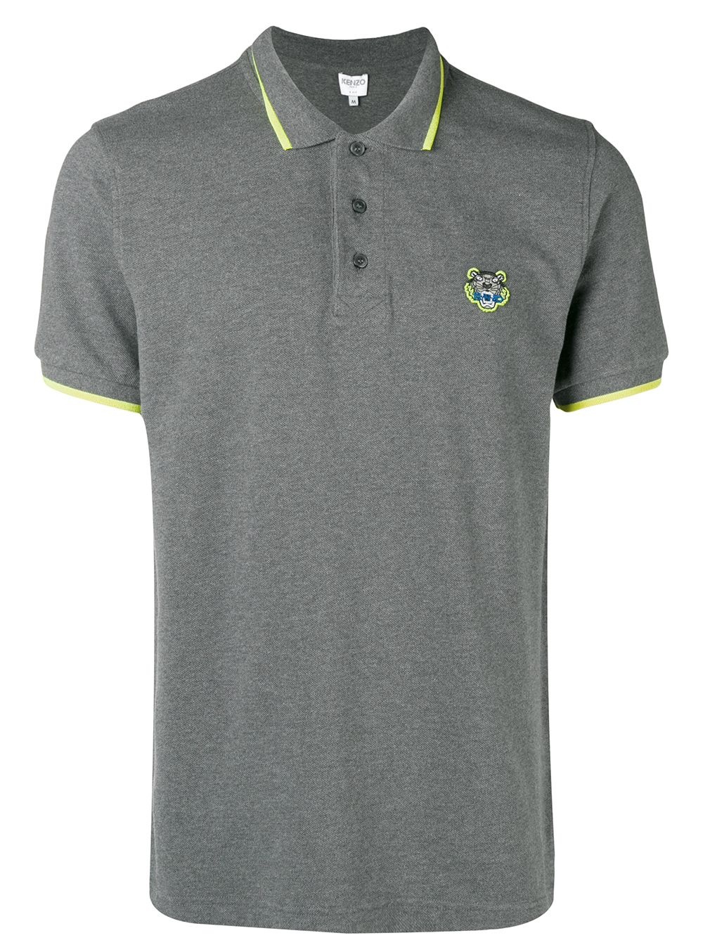 contrast trim polo shirt - 1