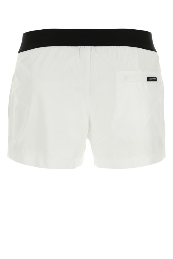 White polyester swimming shorts - 2