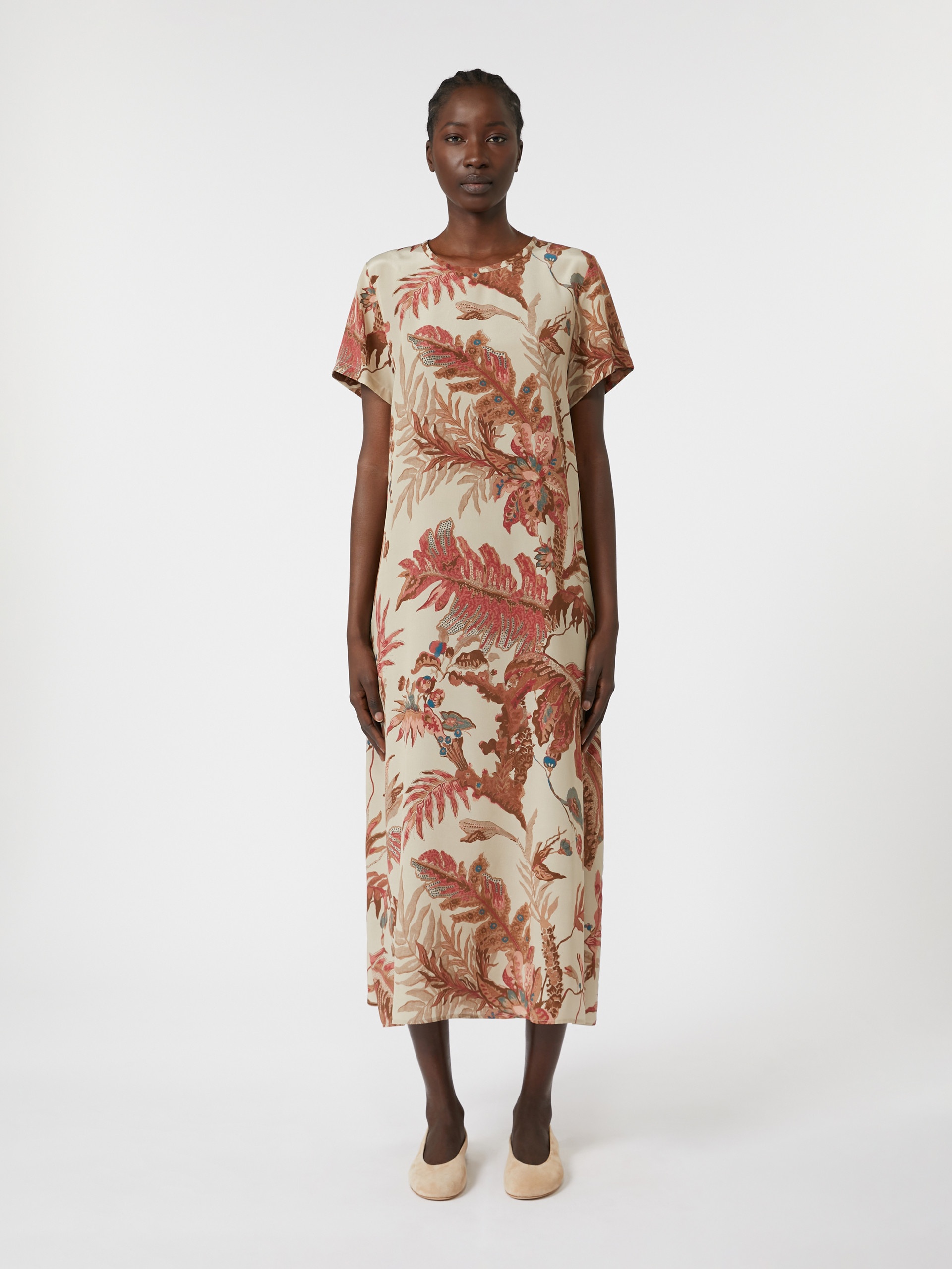 REVERE Printed silk T-shirt dress - 3