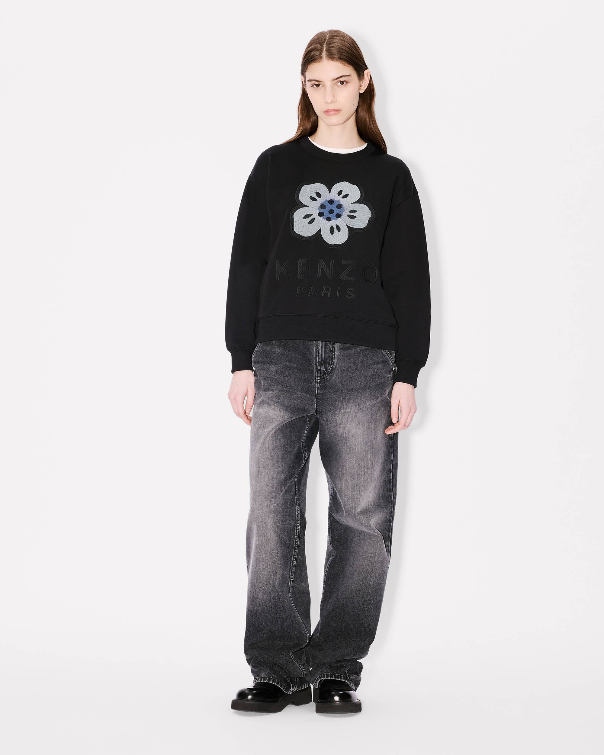 'Boke Flower' embroidered sweatshirt in cotton - 5