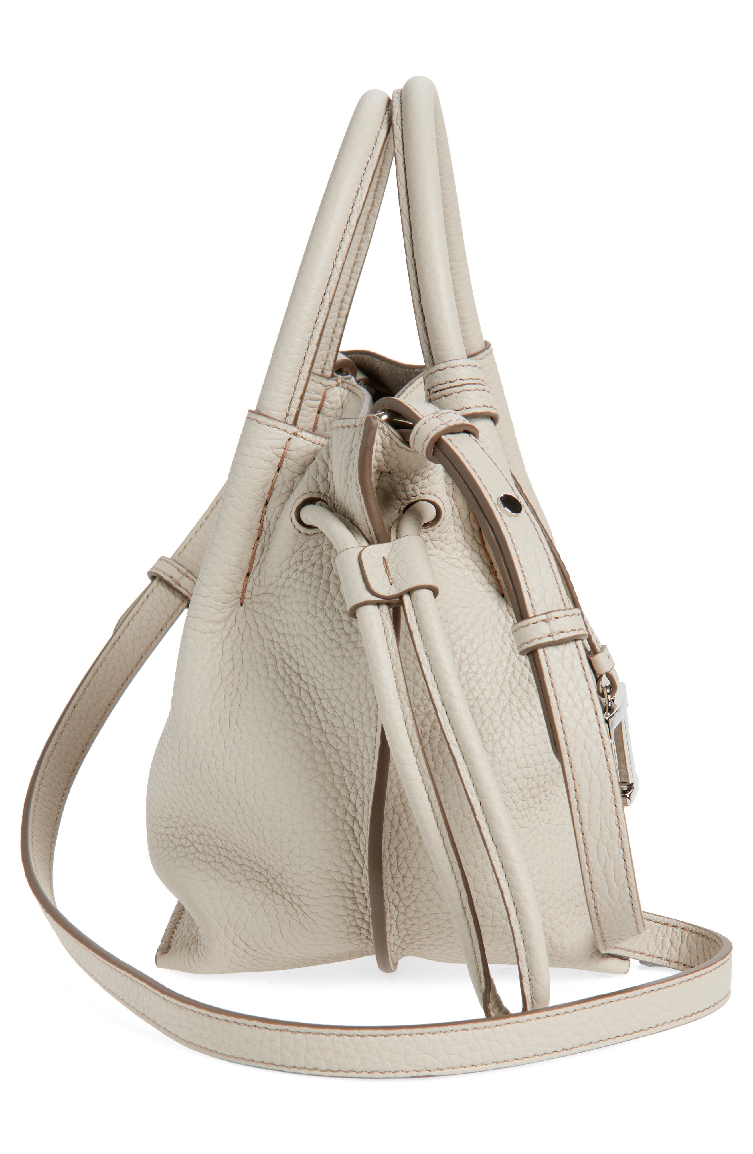 Tod's Small Buz Leather Bucket Bag in Mastice at Nordstrom - 6