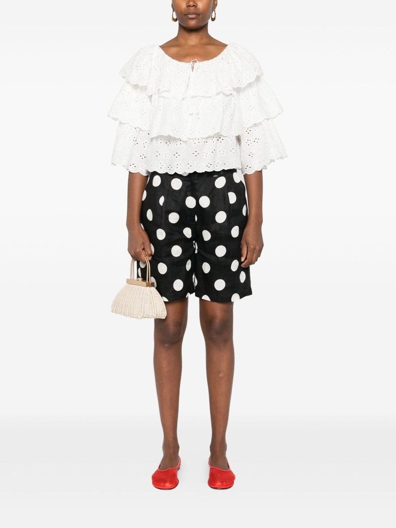 RIXO Caserta Broderie ruffled top outlook