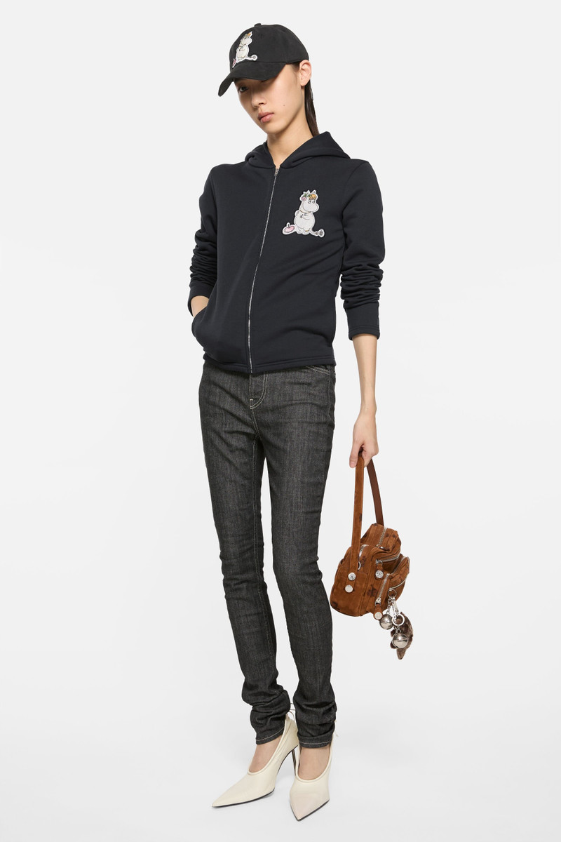 Acne Studios Hooded zipper sweater - Black outlook