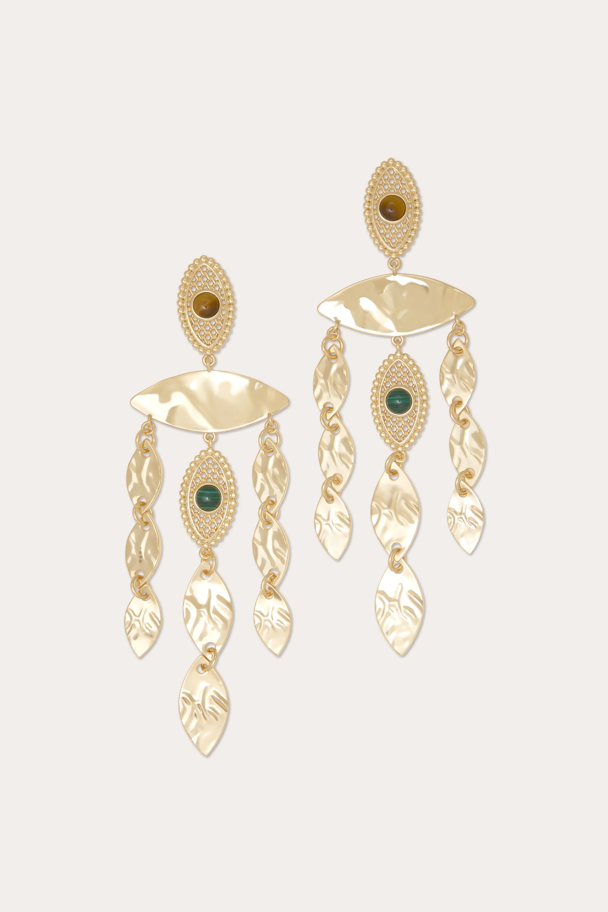Cleo Chandelier Gemstone Earrings - 1