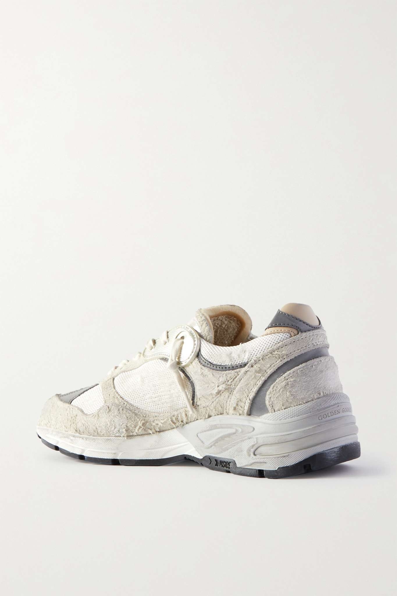 Dad-Star distressed leather-trimmed mesh and suede sneakers - 3